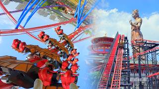 Heavens Wing Coaster & Spinning Coaster Ride Pov At Hb World Theme Park