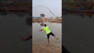 The river best net fishing short viral video beautiful village #fishspecies #riverfish