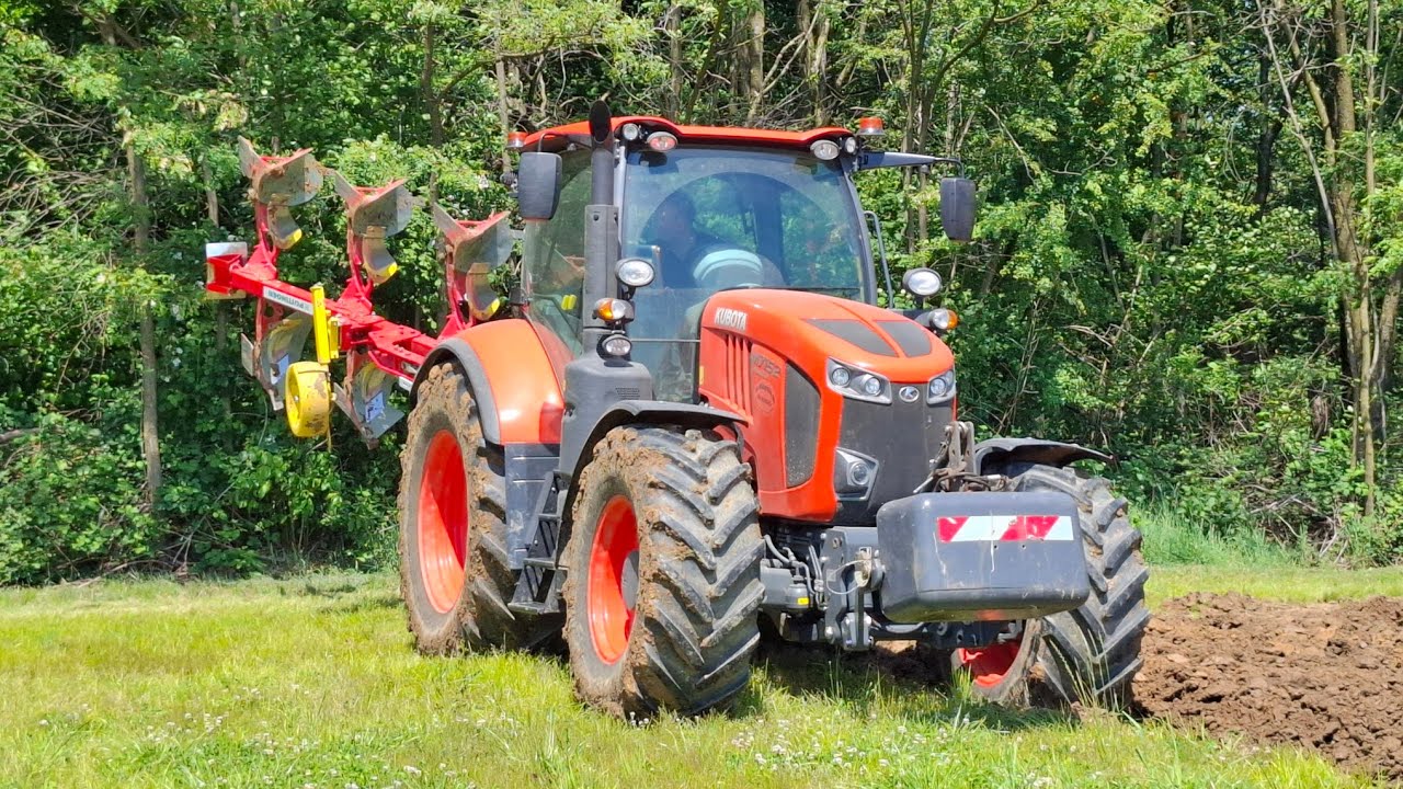 KUBOTA  M7 152 : Aratura con Quadrivomere Pöttinger – Prima Parte #agricoltura #tractors #kubota