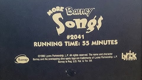 All Week Of More Barney Songs (Screener)