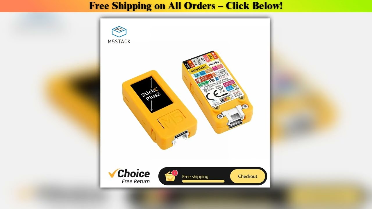 M5Stack StickC PLUS2 ESP32 IoT Development Kit IR BT and WiFi 114inch Screen IoT Automation Control