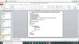 3 bit COUNTER in VHDL