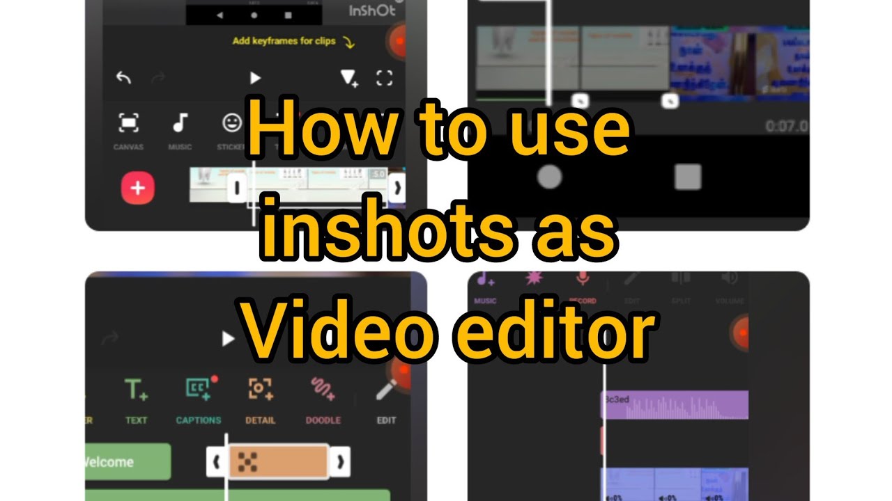 How to create video using inshots | Video editing tools | YouTube video ...