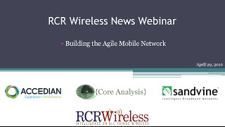 Accedian Webinar: Building the Agile Mobile Network