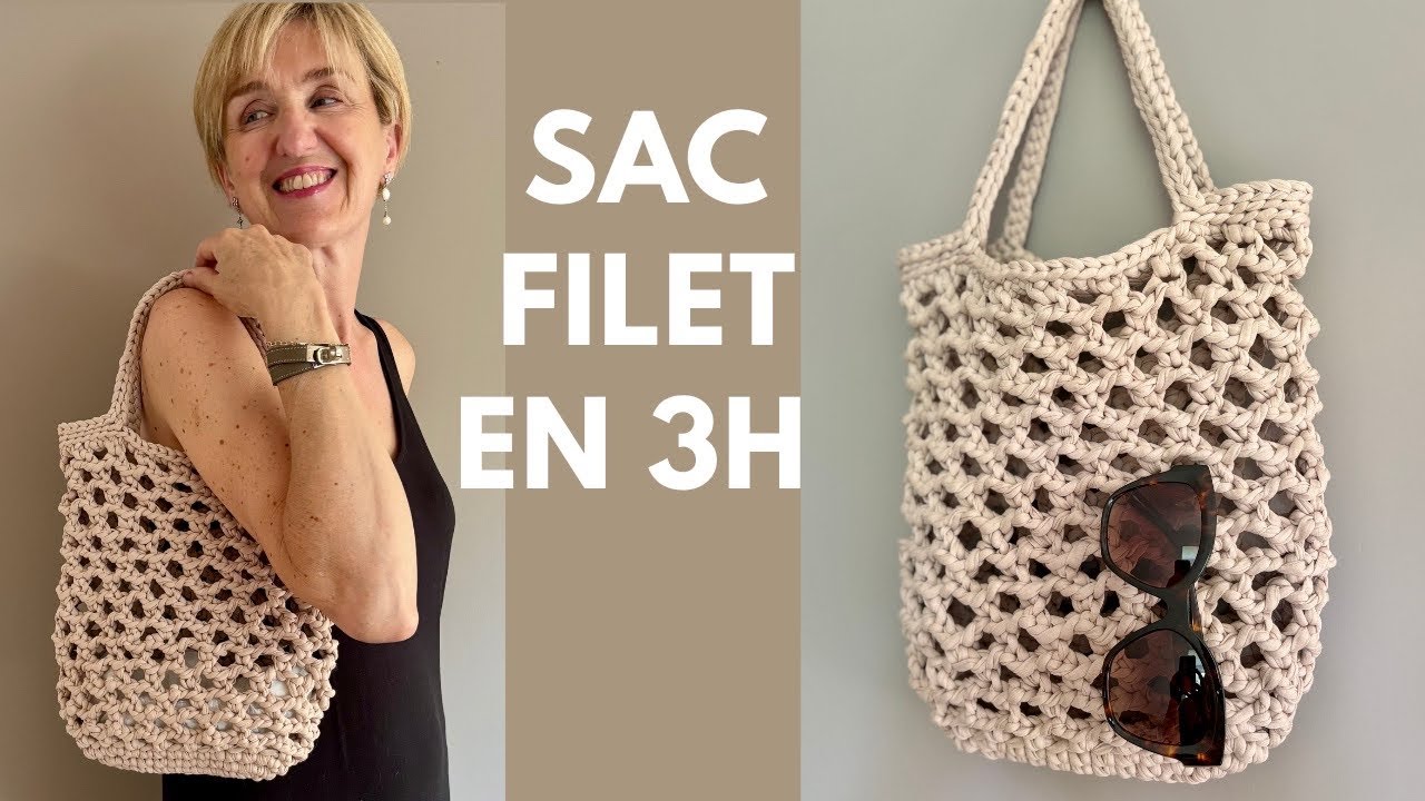 TUTO sac filet CROCHET DEBUTANT - Facile et rapide — pas à pas