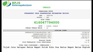 Cara Membuat Laporan & Kode Bayar Tagihan Iuran BPJS Ketenagakerjaan (JAMSOSTEK) di Aplikasi SIPP screenshot 4