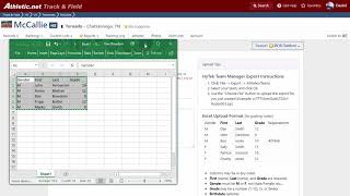 Updating Team Rosters on Athletic.net