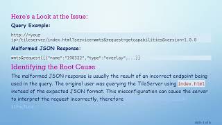 Resolving Malformed JSON Errors in TileServer GetCapabilities Queries