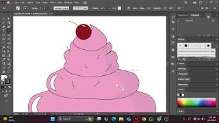 Draw With Me: Cute Cupcake Illustration in Adobe Illustrator 🍒🧁 | Relaxing Vector Art