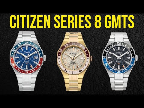 CITIZEN Series 8 880 Automatic - Flyer / Traveler GMTs Integrated Bracelet Sports Watches