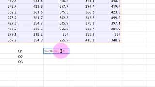 Google Sheet Example:  mean, quartiles.