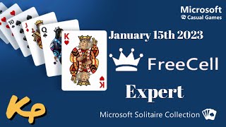 Microsoft Solitaire Collection - Daily Challenge - FreeCell Expert - January 15th 2023 - 2023-01-15