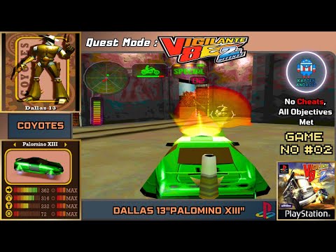 Vigilante 8 2nd Offense PS1 Quest Mode Dallas 13 Palomino XIII HD 