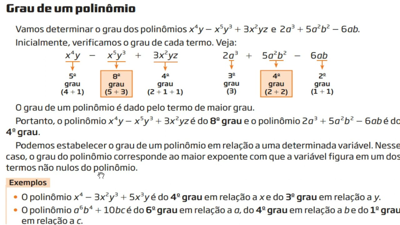 Aula de Matemática - Grau de Um Polinômio - YouTube