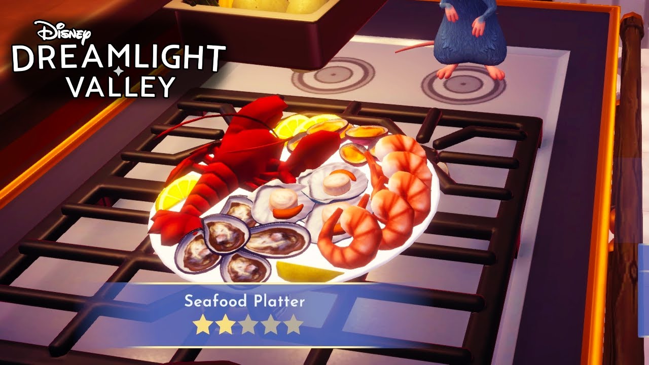 How to make a Seafood Platter - Disney Dreamlight Valley