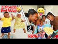 We Made A Viral Tik Tok Birthday Cake For The Twins 5 Month Birthday!