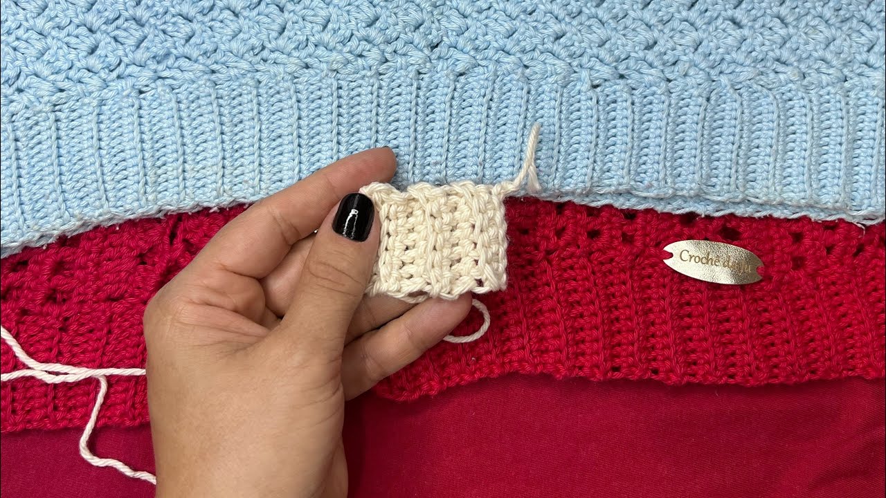 Ponto sanfona! Crochê ! Blusa de crochê ! Ponto fácil em crochê ! Ponto fantasia em crochê !