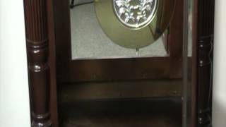 A short video showing how to adjust the pendulum of a mechanical grandfather clock.