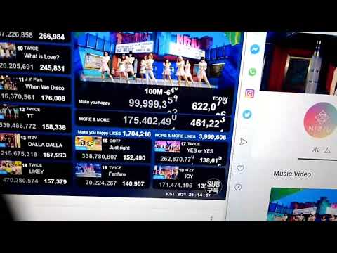 NiziU　make you happy 再生1億回突破の瞬間
