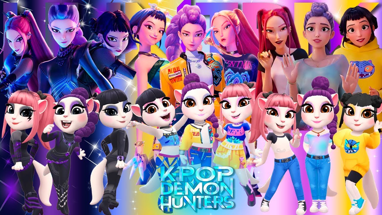 😈🎵 My Talking Angela 2 | K POP DEMON HUNTERS | New Cosplay  Makeover🔥✨