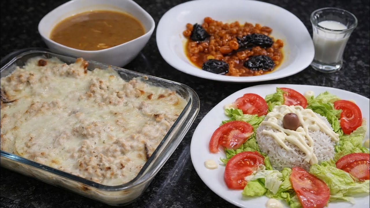 تحضير طاولة رمضانية 🥰 غراتان بطاطا بالدجاج في الفرن 😍جزر مشرمل 