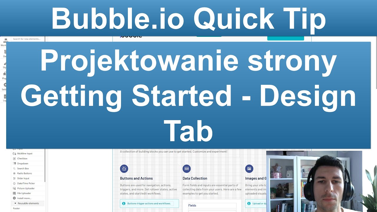 Bubble.io Quick Tip: Projektowanie strony - Getting Started - Design ...