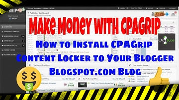 How to Install CPAGRP CONTENT LOCKER to Your Blogger Blog Video Tutorial