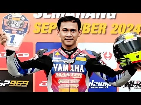 Menggambar pembalap motor Nasional Awhin Sanjaya