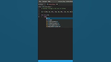 How to Iterate Through a 2D List in Python #shorts #short