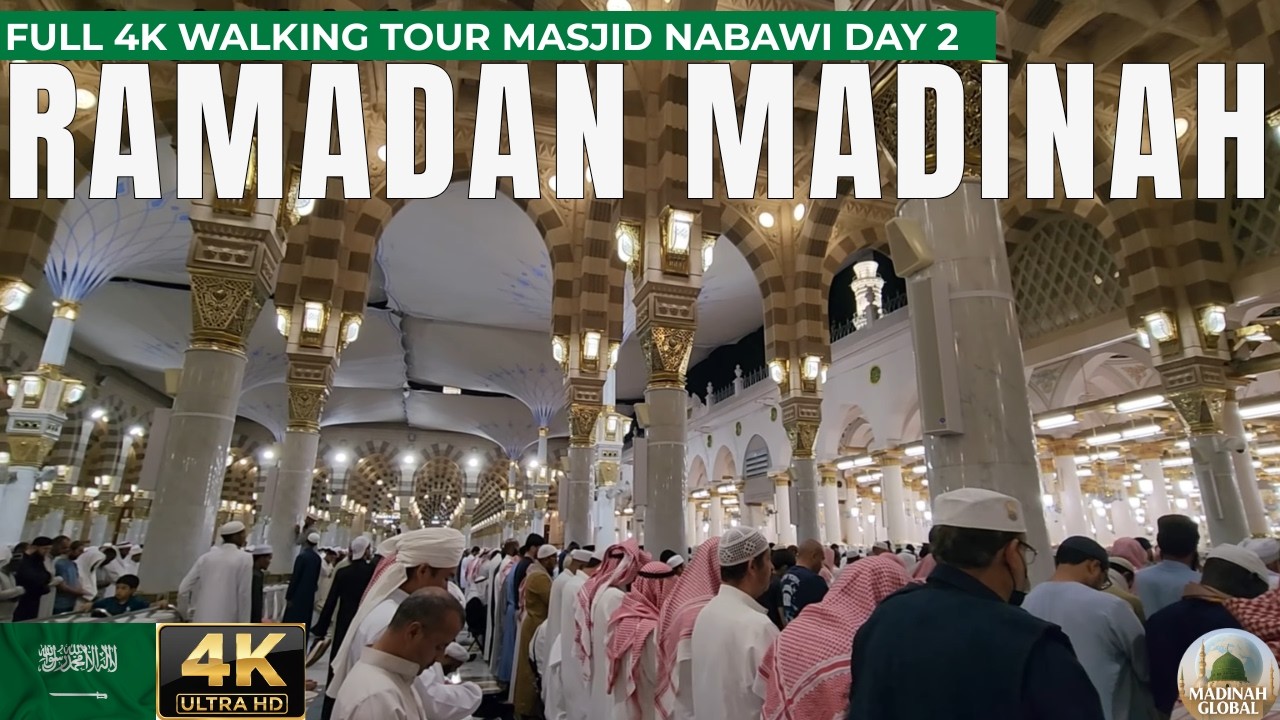 Today Is The 7th Of Ramadan At Masjid Nabawi Live 4K Madinah Full Iftar, Maghrib, Adhan & More