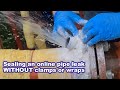 No Wrap Online Pipe Leak Repair - Seal a difficult live leak without clamps or wraps