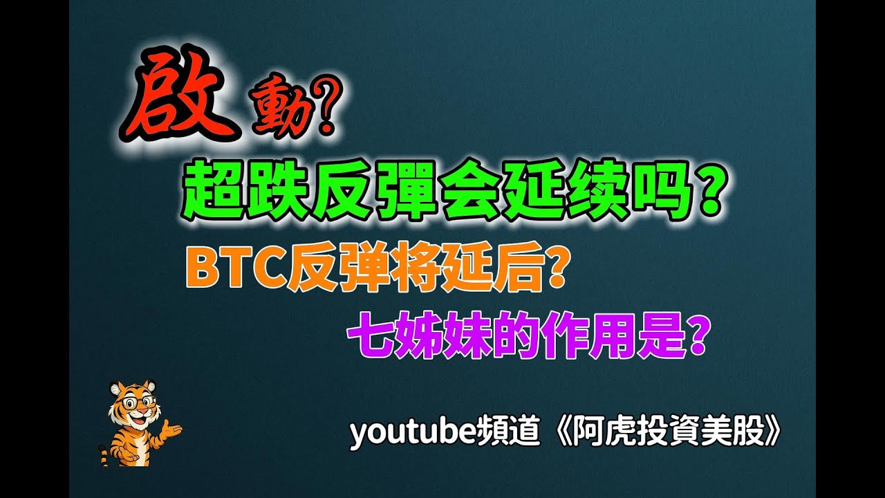 超跌反彈行情啟動？怎麼看WYFI/CRWV後市？BTC會反彈嗎？難道NVDA/AAPL/GOOG/AMZN/TSLA/MSFT等股票真正的作用其實是？