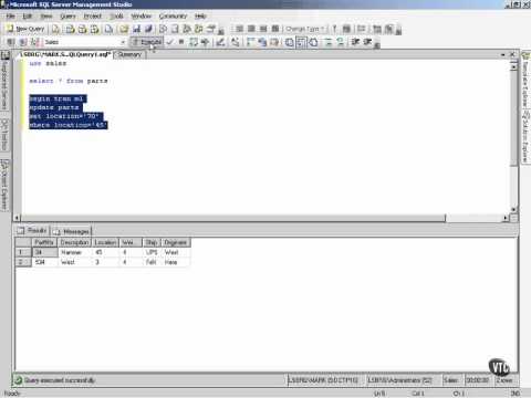 "Explicit & Implicit Transactions Lesson 7.3"
