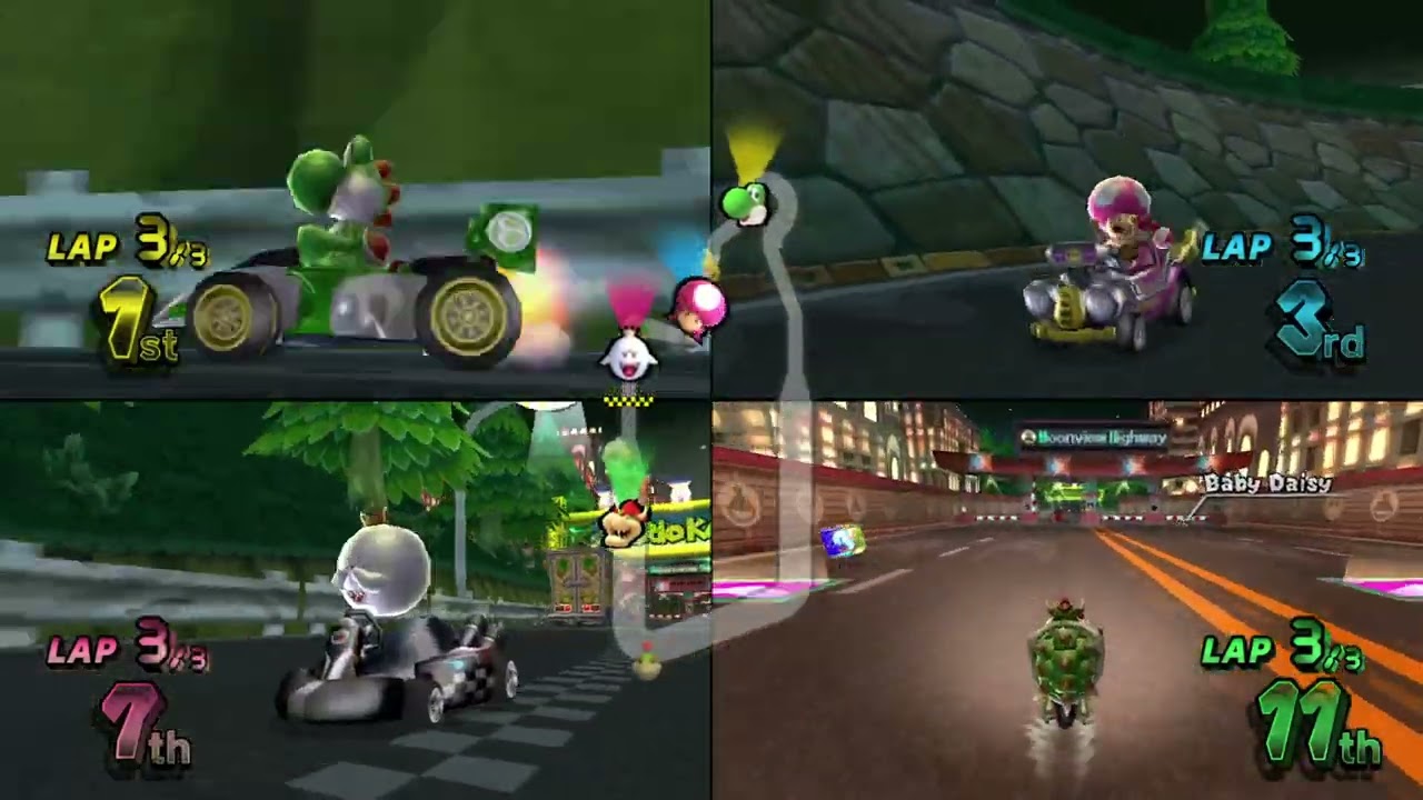 Mario Kart Wii ✦ 4 Players #403 (3 Tracks) 150cc