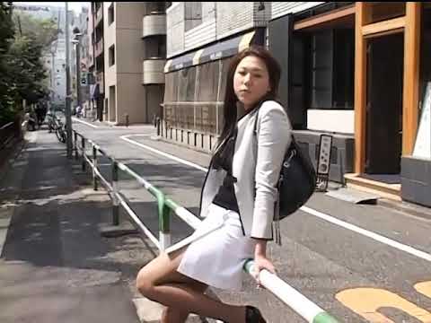 Shiny pantyhose and high heels school teacher uniform in japanese vintage video program7