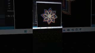 Python Turtle 🌈✨ Beautiful Geometric Flower Art | Coding Animation 🐍 #shorts #song