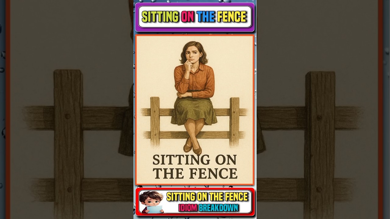 What Does Idiom ' Sitting On The Fence ' Mean? | Quick English Vocabulary| 