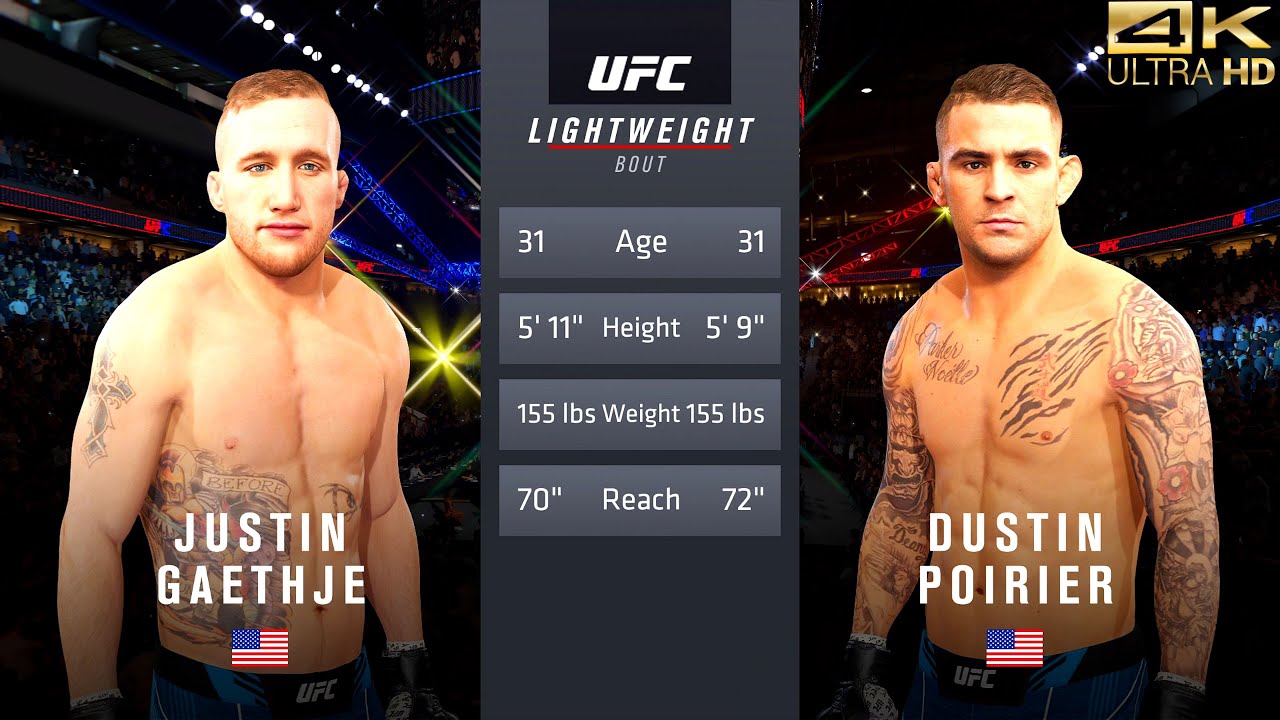 UFC 4 (PS5) Justin Gaethje vs. Dustin Poirier [4K ULTRA HD | GODLIKE QUALITY]