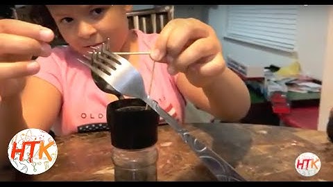 How to balance forks on toothpicks