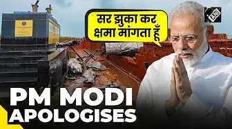 “I bow my head and apologise…” PM Modi ‘deeply hurt’ by Shivaji Maharaj statue collapse thumbnail
