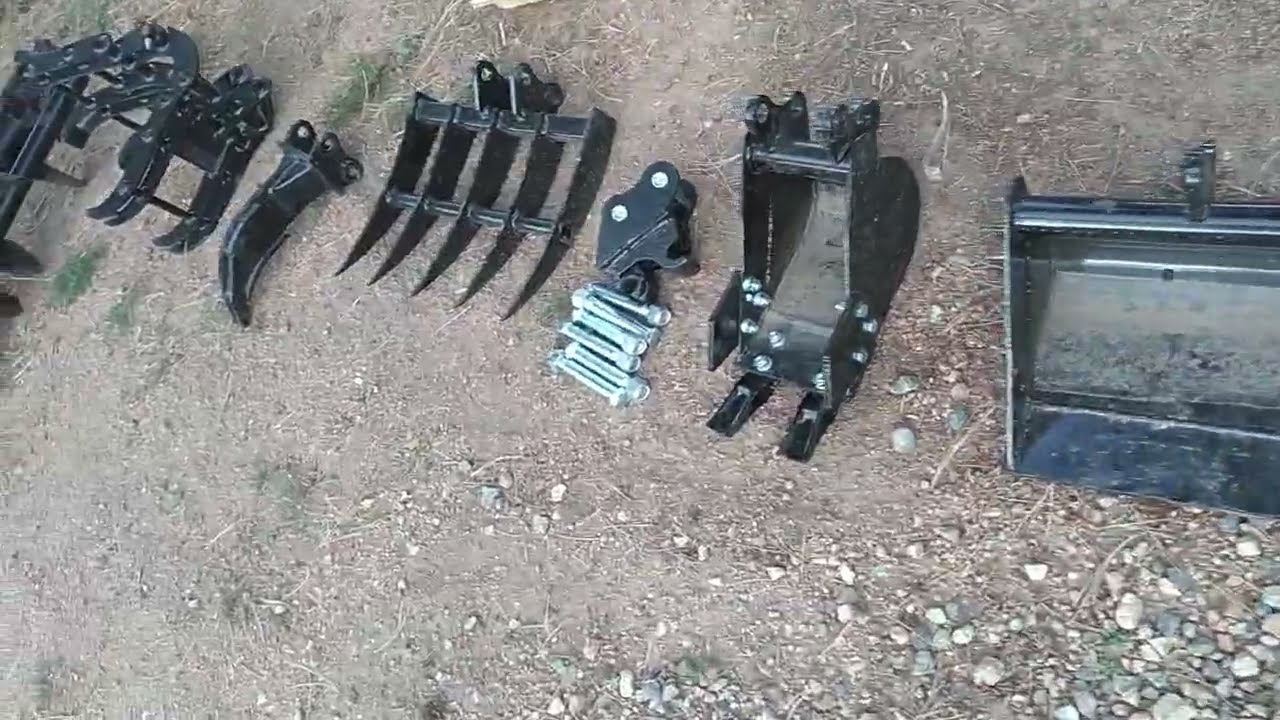 Навесное оборудование для китайских мини-экскаваторов: шнек, траншейный ковш 8 дюймов, ковши для ...