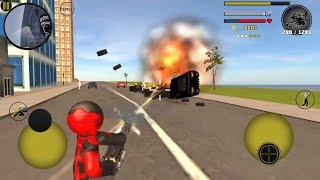 ► Stickman Rope Hero By Naxeex LLC #10 | Stick Fight Crime Police With Tank  Android Gameplay screenshot 5