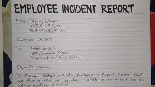 How To Write An Employee Incident Report Letter Step by Step Guide | Writing Practices screenshot 3