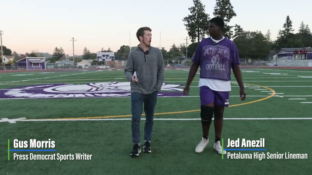 100 Yard Walk with Petaluma High senior lineman Jed Anezil