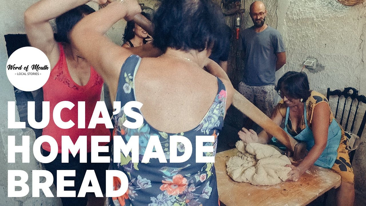 Sicilian Handmade House Bread: Focaccia and Cassata made in the Traditional Way in Italy