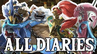 All Champion Diaries No Voiceover Zelda Botw - Champions Ballad