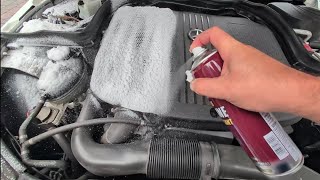 Cleaning a Mercedes Engine Bay
