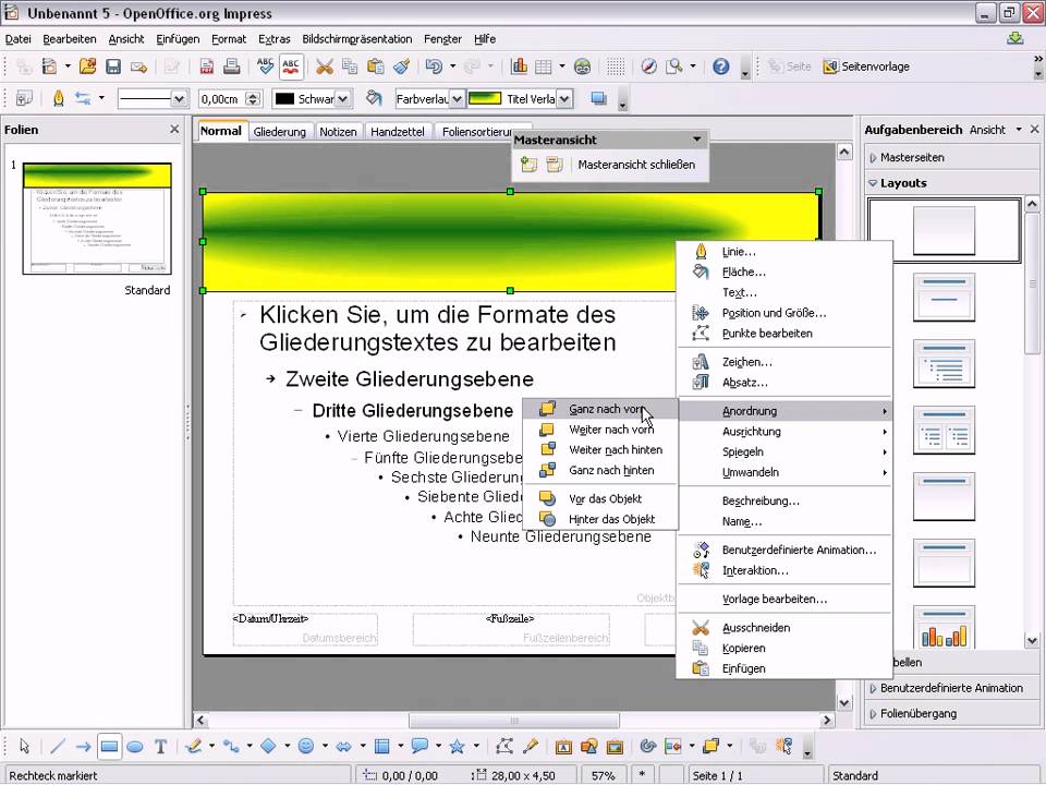 Openoffice Impress Vorlagen Erstellen Youtube