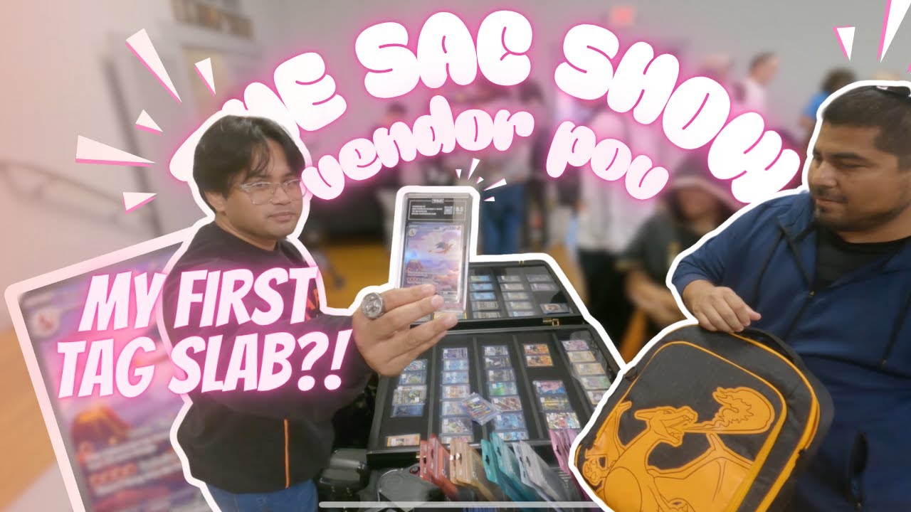 MY FIRST TAG SLAB! | Vendor POV Sacramento Card Show