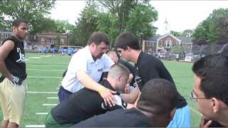 High school football players compete in combines